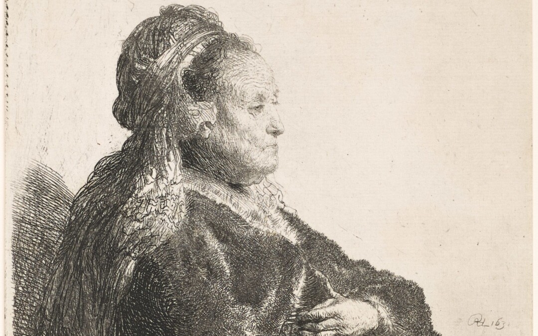 The Artist’s Mother Seated, In An Oriental Headdress: Half Length