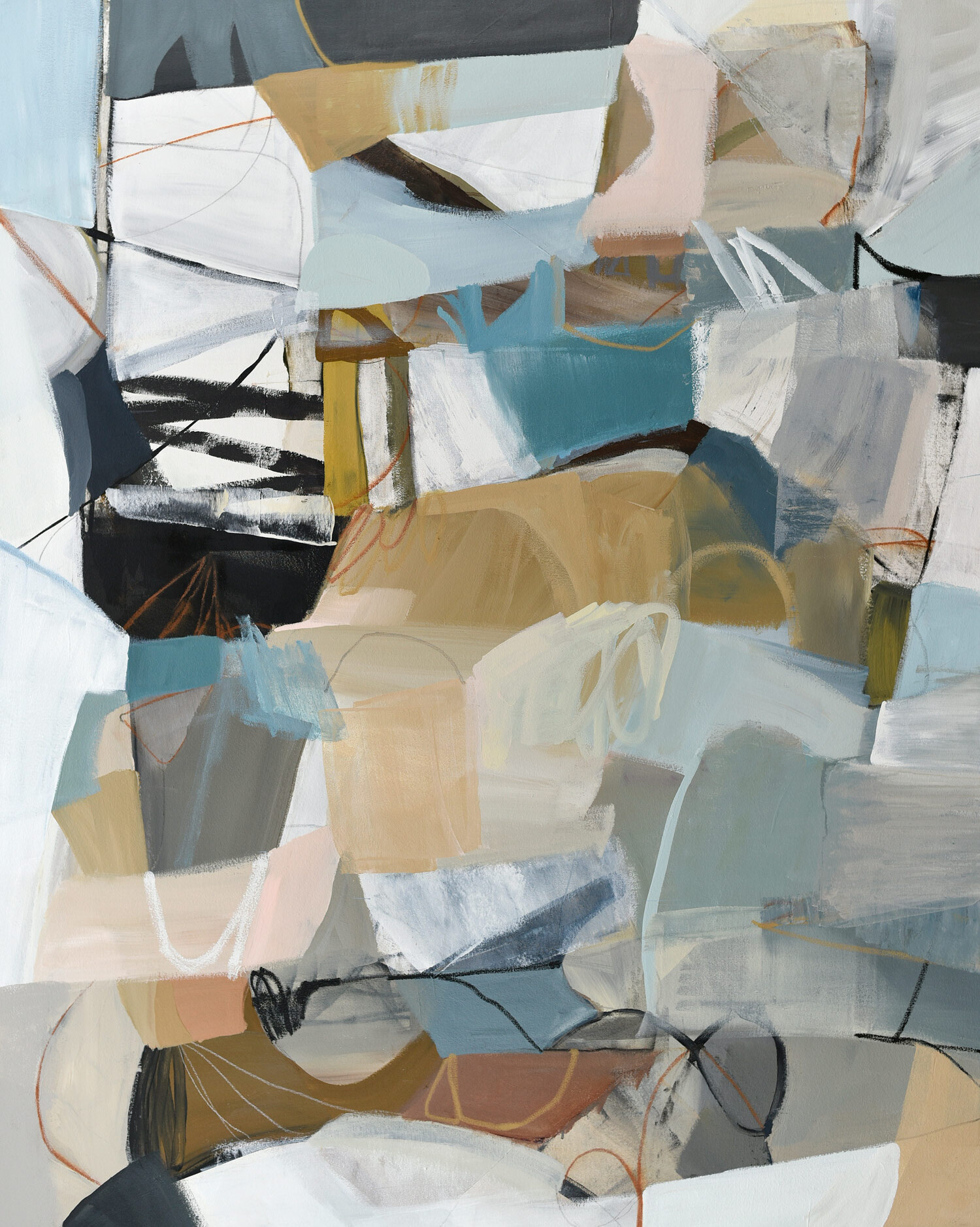 Mocha_48x60_1_31_26_sm Original Abstract Oil and Acrylic Painting by Cat Tesla
