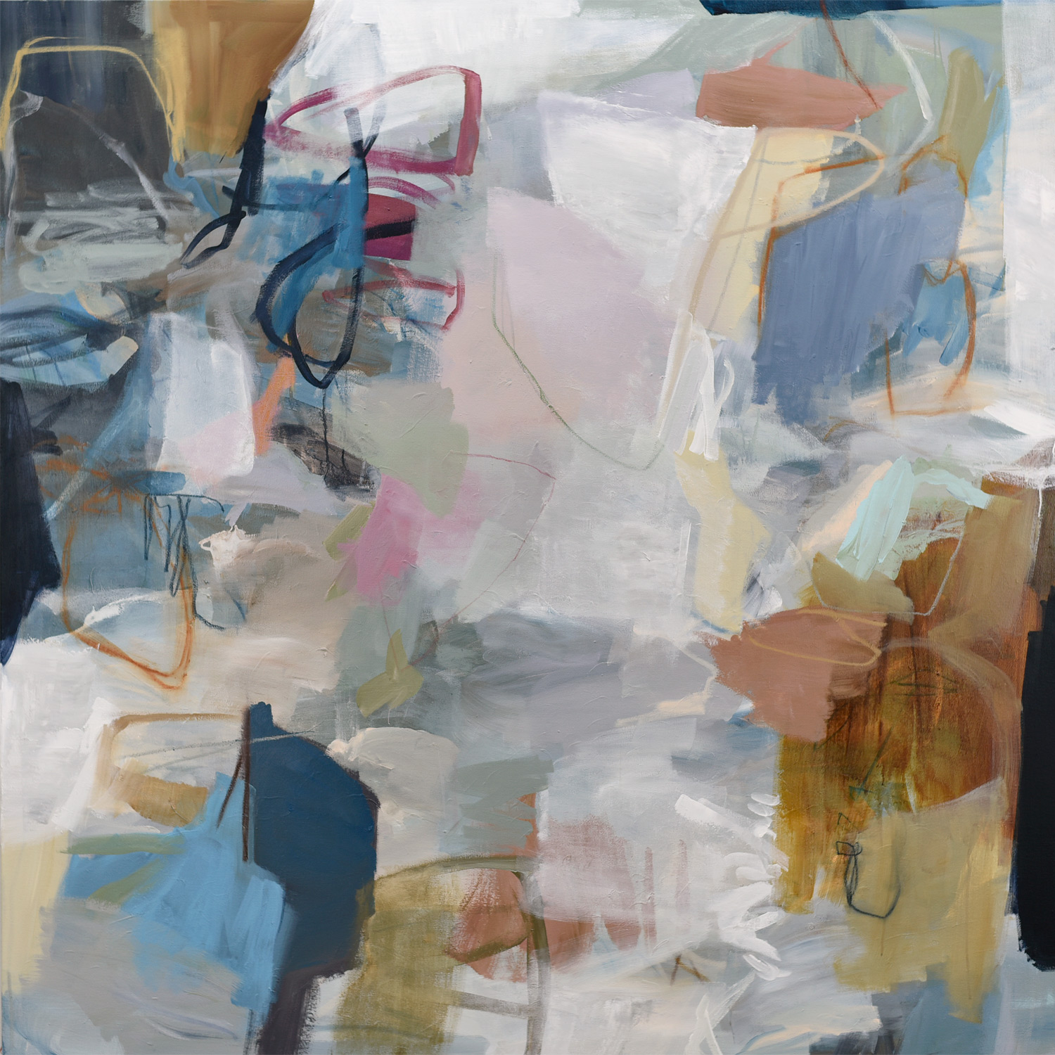 Solstice, abstract painting by artist Cat Tesla