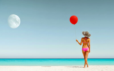 Woman with Red Balloon