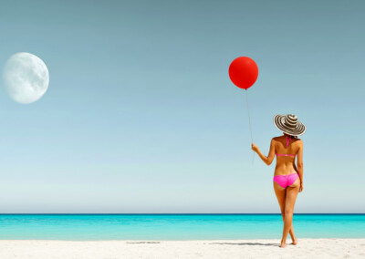 Woman with Red Balloon