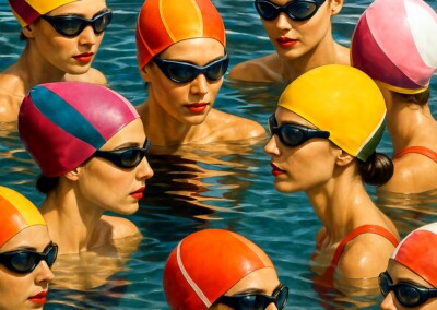 Women With Swimming Caps